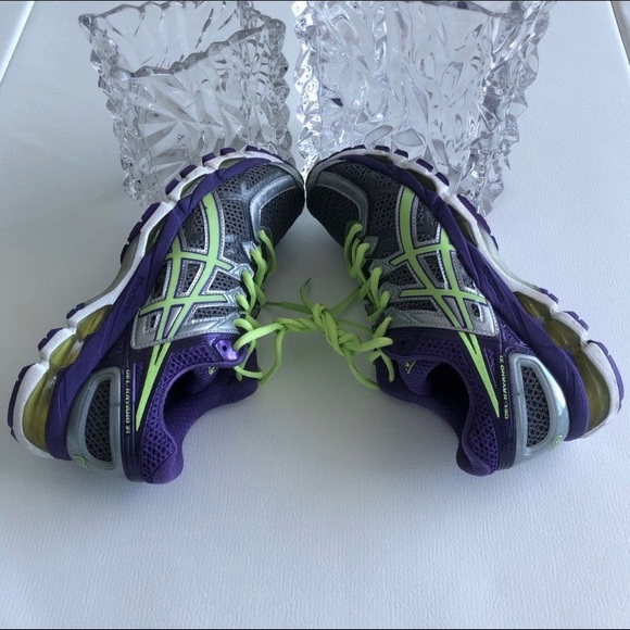 Asics Gel Kayano 21 Charcoal/Purple/Hazard Green/Silver - Picture 3 of 5